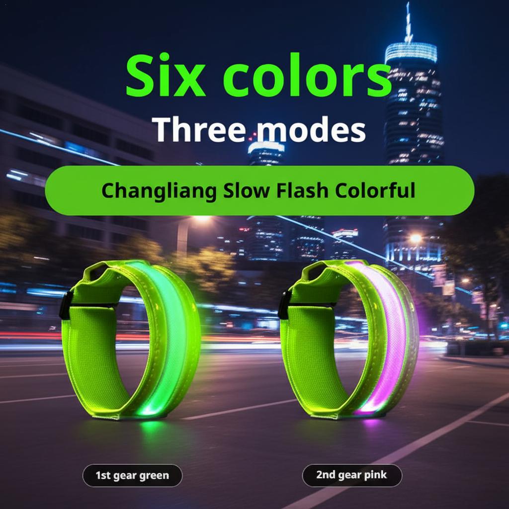 Running Visibility Gear - LED-reflecterende armband Veiligheidsband Hoge zichtbaarheid Oplichtende