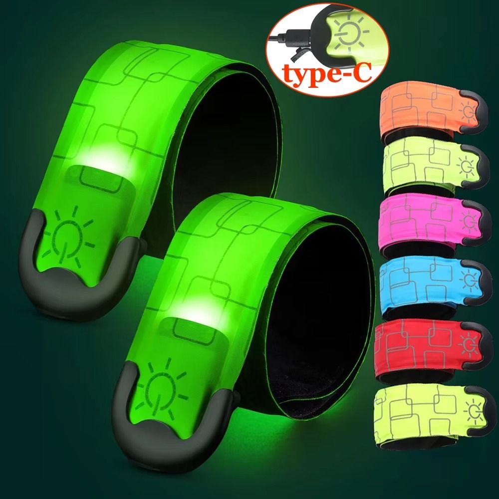 Running Visibility Gear - Batterij-stijl Nachtlooparmband USB Oplaadbaar Hoge zichtbaarheid