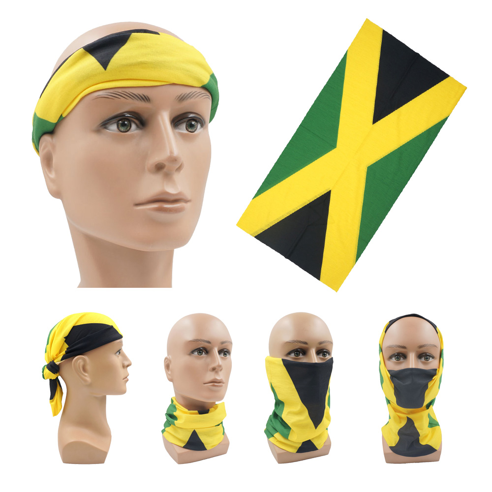 Head Gear Running - Ademend Hardlopen Gezichtsmasker Sjaals Jamaica Vlag
